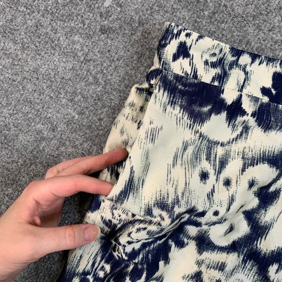 Zara Pants Women L Large Multi Elastic Waistband Side Zip Pockets Satin Printed - Picture 5 of 12